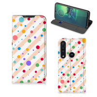 Motorola G8 Plus Hoesje met Magneet Dots