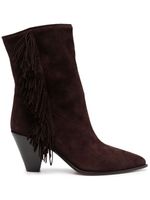 Aquazzura bottes en daim Marfa 70 mm à franges - Marron - thumbnail