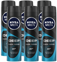Nivea Men Deep Black Carbon Beat Anti-Transpirant Spray Voordeel Nivea Men Deep Black Carbon Beat Anti-Transpirant Spray Voordeel
