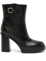 Santoni buckle-detail 11mm leather boots - Noir - thumbnail