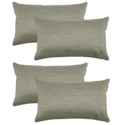 Stof Textile sierkussen Bea - 4x - groen - 30 x 50 cm - bank kussens - polyester