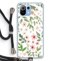 Botanical sweet flower heaven: Xiaomi Mi 11 Lite Transparant Hoesje met koord