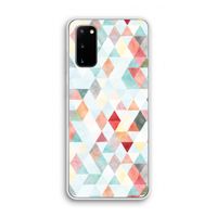 Gekleurde driehoekjes pastel: Samsung Galaxy S20 Transparant Hoesje
