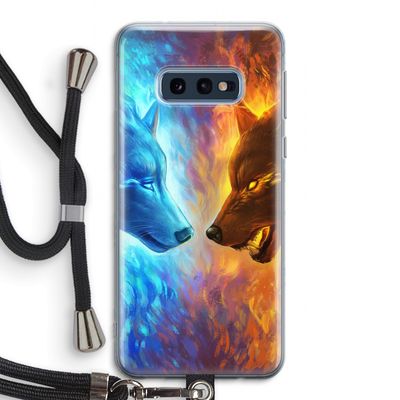Fire & Ice: Samsung Galaxy S10e Transparant Hoesje met koord