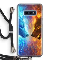 Fire & Ice: Samsung Galaxy S10e Transparant Hoesje met koord