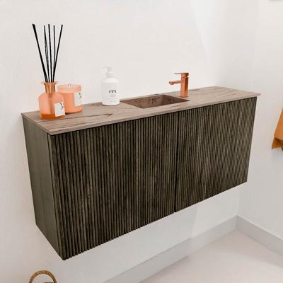 Toiletmeubel Mondiaz Joya Dlux | 90 cm | Meubelkleur Shadow | Faye wastafel Arena Wasbak Midden | 1 kraangat