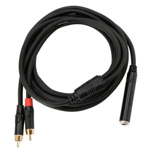 Devine VE2930 jack kabel 6.35mm female TRS - 2x RCA male 3m