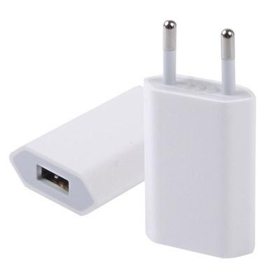 Hoge kwaliteit 5V / 1A EU Plug USB Laderadapter voor iPhone Galaxy Huawei Xiaomi LG HTC en andere Smart Phones oplaadbare Devices(White)