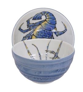 Japanse porseleinen kom - Tokyo Design Studio - Seafood - 500ml - 13.2 x 6.8cm