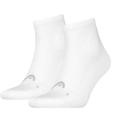 2-paar sport quarter sokken Unisex katoen - Witte elastisch katoenen sokken - Sneldrogend
