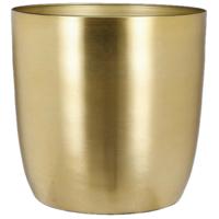 Plantenpot/bloempot - goud - D24 en H23 cm - metaal
