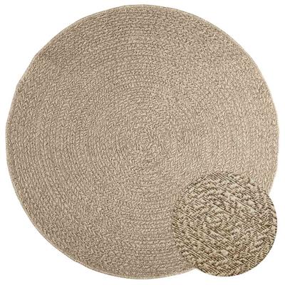 Vloerkleed ZIZUR beige binnen en buiten 160 cm jute look