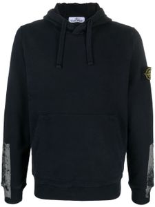 Stone Island hoodie en coton à motif Compass - Bleu