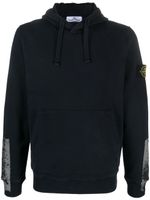 Stone Island hoodie en coton à motif Compass - Bleu