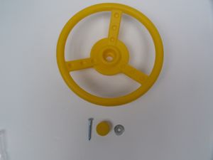 Stuur in kunststof diameter 300x81 mm incl. schroeven geel - Hermic