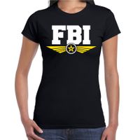 FBI agent tekst t-shirt zwart voor dames - thumbnail
