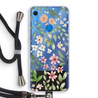 Botanical sweet flower heaven: Huawei Y6s Transparant Hoesje met koord