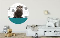 Ronde sticker Otter