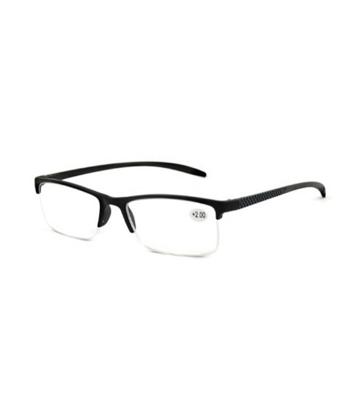 Spectrum leesbril zwart rechthoekig half randloos 1.00