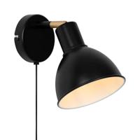 Kleine wandlamp mat zwart met E27 fitting Nordlux Pop