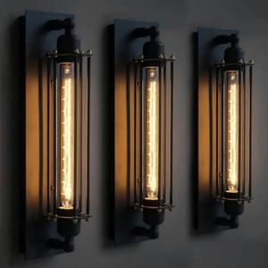 Wandlamp industrieel zwart &apos;Alex&apos; buislamp 50cm