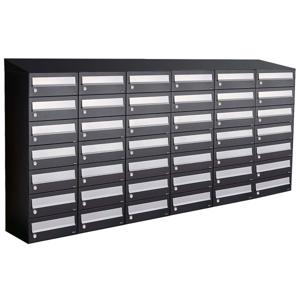Allux Hive Set 6-Breed, 7-Hoog Met Dak Zwart - 40030070_6x7d