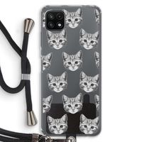 Kitten: Samsung Galaxy A22 5G Transparant Hoesje met koord