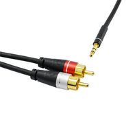 Oehlbach SL AUDIO CABLE 3.5 - 2xRCA 2,0 M Mini jack kabel Zwart - thumbnail