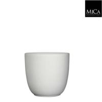 Mica Decorations - Tusca pot rond wit mat h20xd22,5 cm Mica Decorat... - thumbnail