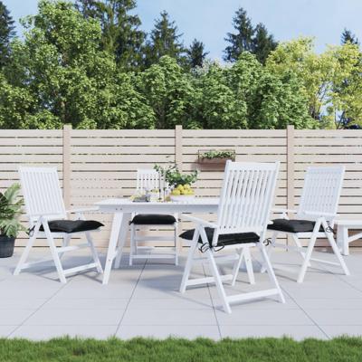 VidaXL Stoelkussens 4 st 40x40x7 cm oxford stof zwart