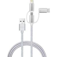 Cavo 3 in 1 - AUTO T - 540206 - Micro-USB - Apple - USB-C