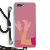 Pink boots: Honor 10 Transparant Hoesje met koord