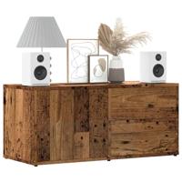 Tv-meubel 80x34x35,5 cm bewerkt hout oud houtkleurig