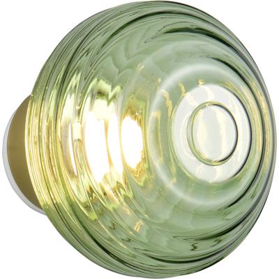 LED Wandlamp - Trion Xylo - 1 Lichtpunt van 1.5 Watt - Warm Wit 3000K - Aanraakschakelaar - Op Batterijen - IP20 - Groen/Mat Messing - Metaal