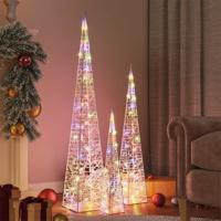VidaXL Lichtkegelset decoratief led 60/90/120 cm acryl meerkleurig