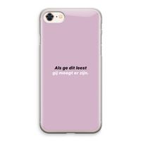 gij moogt er zijn: iPhone 8 Transparant Hoesje