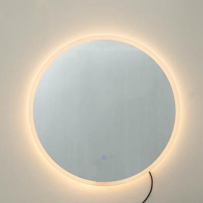 70 cm Ronde LED-badkamerspiegel Wandgemonteerde Make-upspiegel Met Achtergrondverlichting En 3 Lichtkleuren
