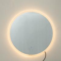 70 cm Ronde LED-badkamerspiegel Wandgemonteerde Make-upspiegel Met Achtergrondverlichting En 3 Lichtkleuren