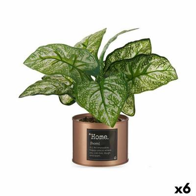 Decoratieve plant Home Koper Blik (26 x 26 x 26 cm) (6 Stuks)