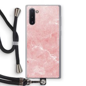 Roze marmer: Samsung Galaxy Note 10 Transparant Hoesje met koord