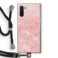 Roze marmer: Samsung Galaxy Note 10 Transparant Hoesje met koord Roze marmer: Samsung Galaxy Note 10 Transparant Hoesje met koord