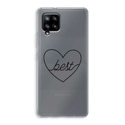 Best heart black: Samsung Galaxy A42 5G Transparant Hoesje