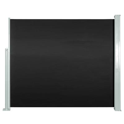Windscherm uittrekbaar 120x300 cm zwart