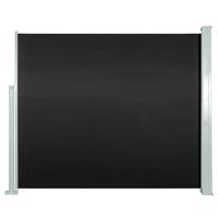 Windscherm uittrekbaar 120x300 cm zwart - thumbnail