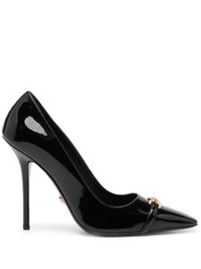 Versace escarpins en cuir à fini verni 110 mm - Noir