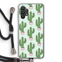 Cactus Lover: Samsung Galaxy A32 5G Transparant Hoesje met koord