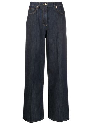 Valentino Garavani jean ample VGOLD - Bleu