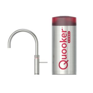 Quooker Fusion Round kokendwaterkraan - draaibare uitloop - Combi+ reservoir - Warm / kokend water - RVS 22+FRRVS