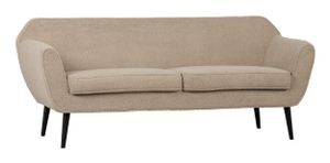 WOOOD Bank 'Rocco' 2,5-zits, Teddy, kleur Sand