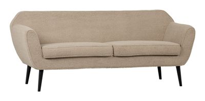 WOOOD Bank 'Rocco' 2,5-zits, Teddy, kleur Sand